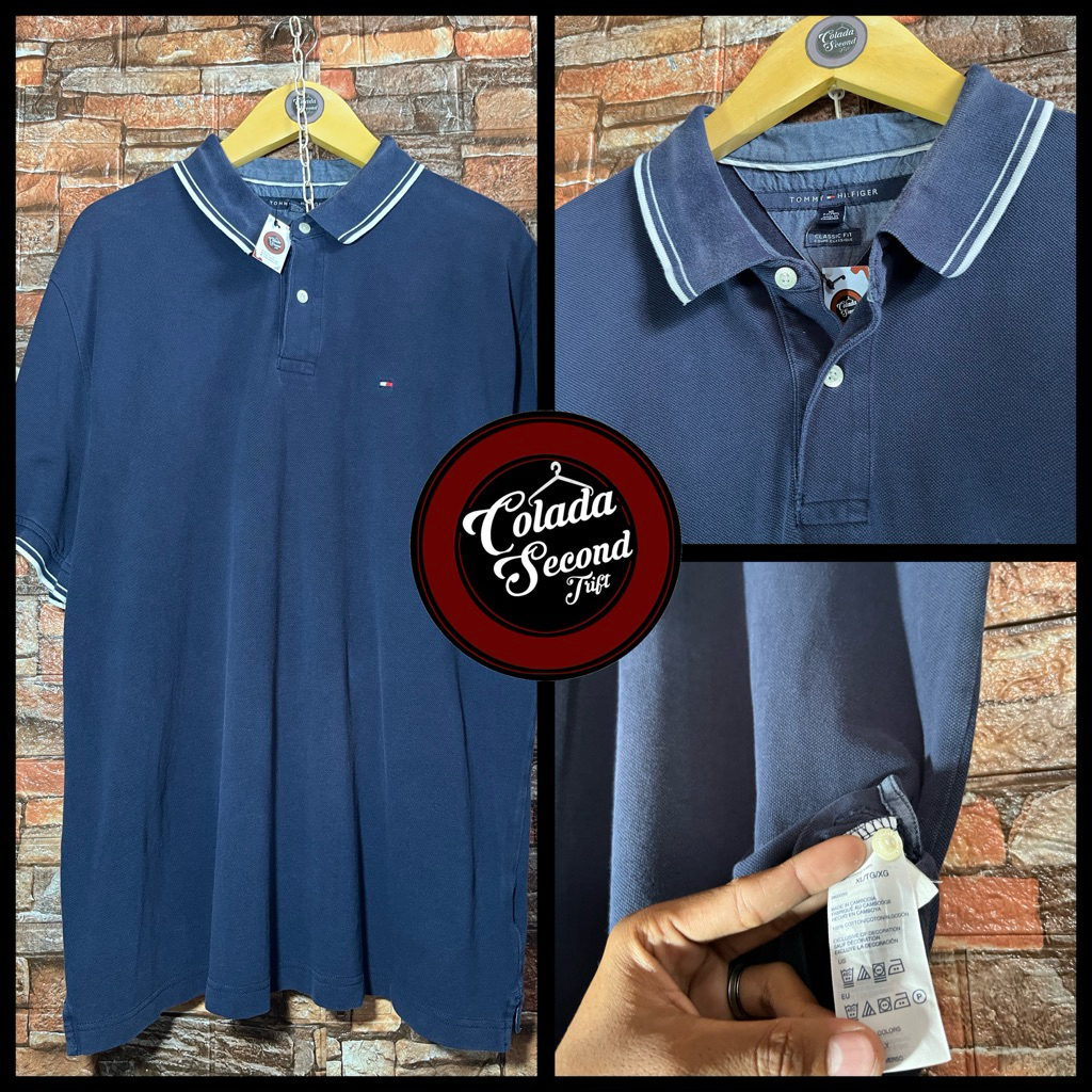 KAOS KERAH MEREK TOMY HILFIGER