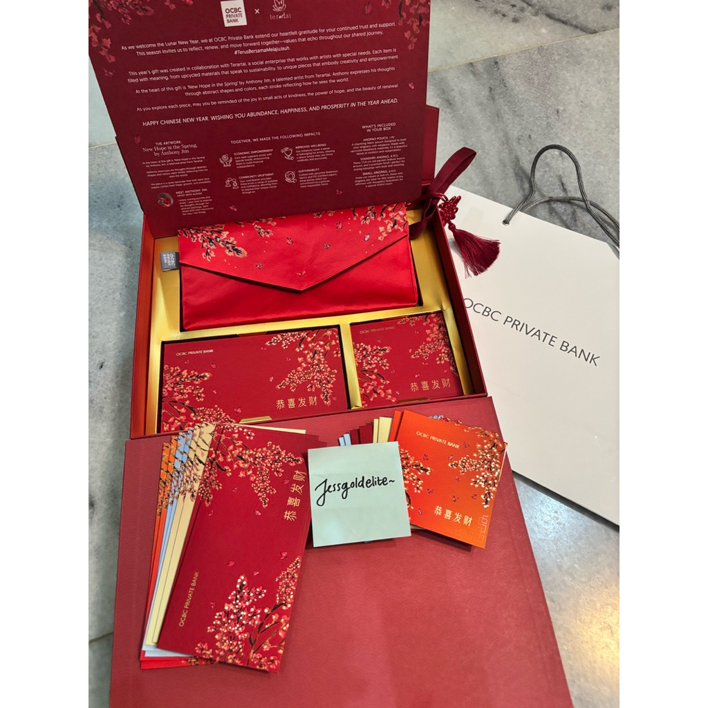 OCBC Private Bank 2026 1 SET TANPA PAPERBAG angpao angpau red envelope red packets bca solitaire bca