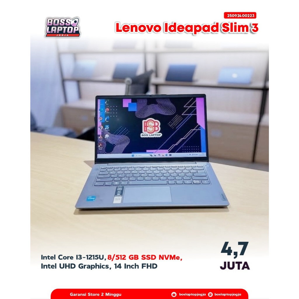 Lenovo Ideaped Slim 3 Core i3 1215U  8/512 GB