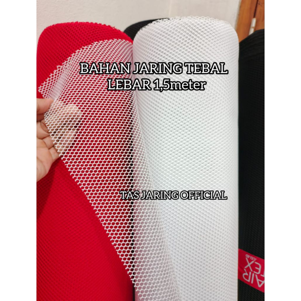 [ JARING KAHATEK]Bahan Jaring Jala Kain Tebal Kaku Eceran Meteran Murah Warna Hitam Berkualitas