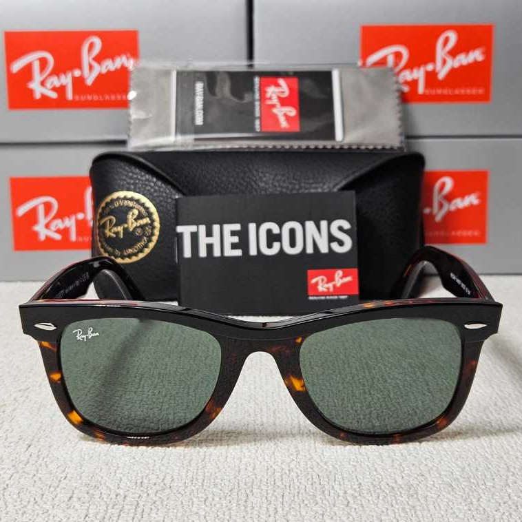 Kacamata Rayban Wayfarer Street Neat RB2240 1440/31 50-22 Frame Polished Black On Havana Lenses Pola