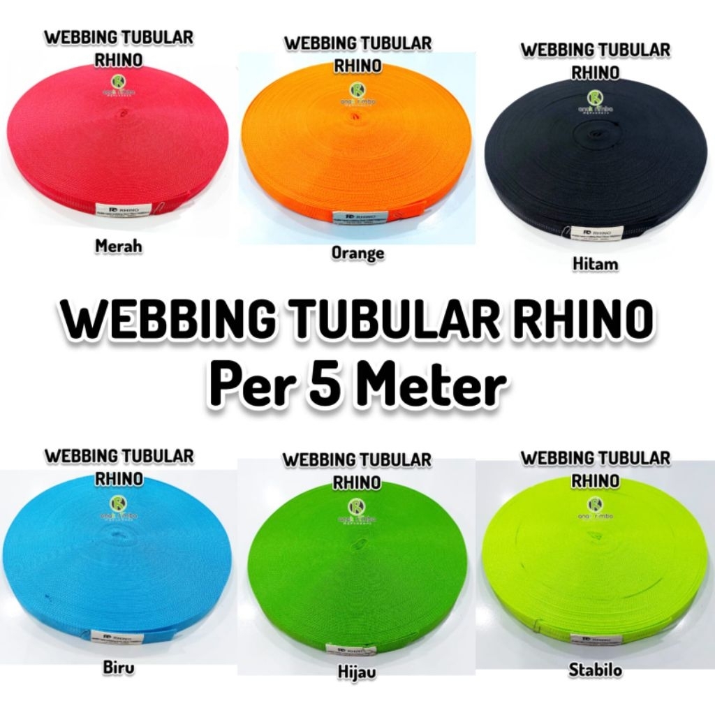 TALI WEBBING TUBULAR RHINO TALI TUBUH TALI HARNESS 5 METER NOT WEBBING BEAL NOT WEBBING CAMP