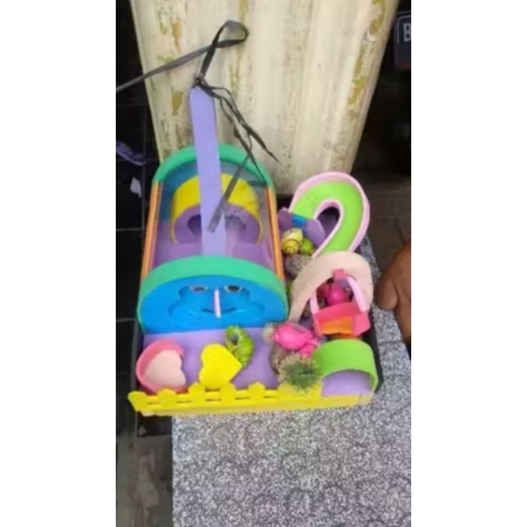 Rumah kelomang besar model kaca bonus 3 kelomang warna