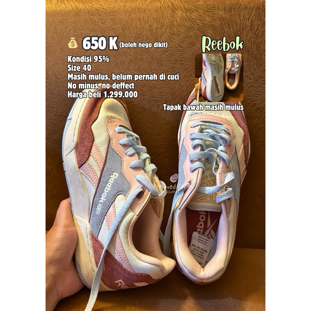 SEPATU REEBOK/ SNEAKERS REEBOK/ SEPATU WANITA PRELOVE/ PRELOVED REEBOK