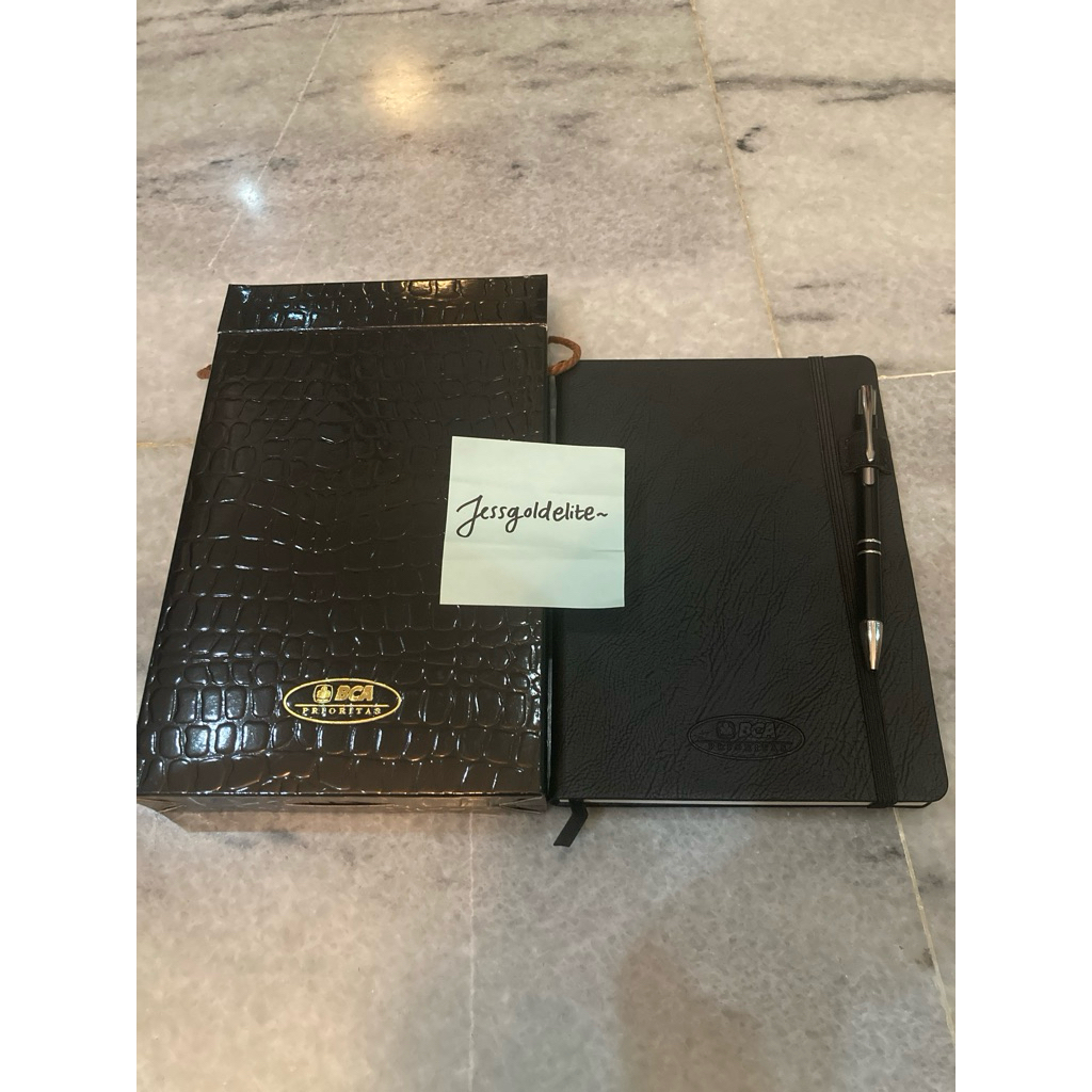 Bca Prioritas leather agenda notebook pen SET hadiah bank gift merchandise