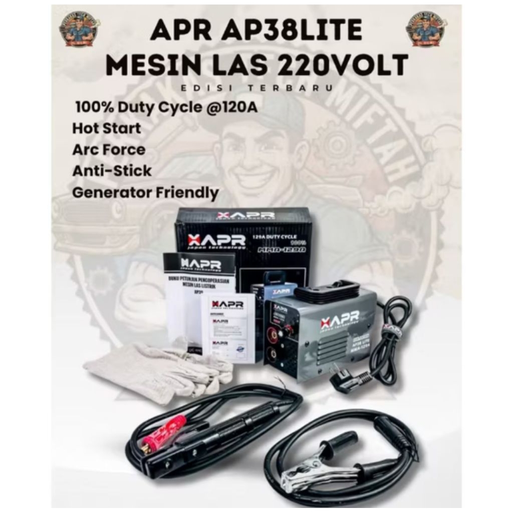 APR RAJA MESIN LAS 120A MMA TRAVO LAS INVERTER 450watt 900watt ap38 lite