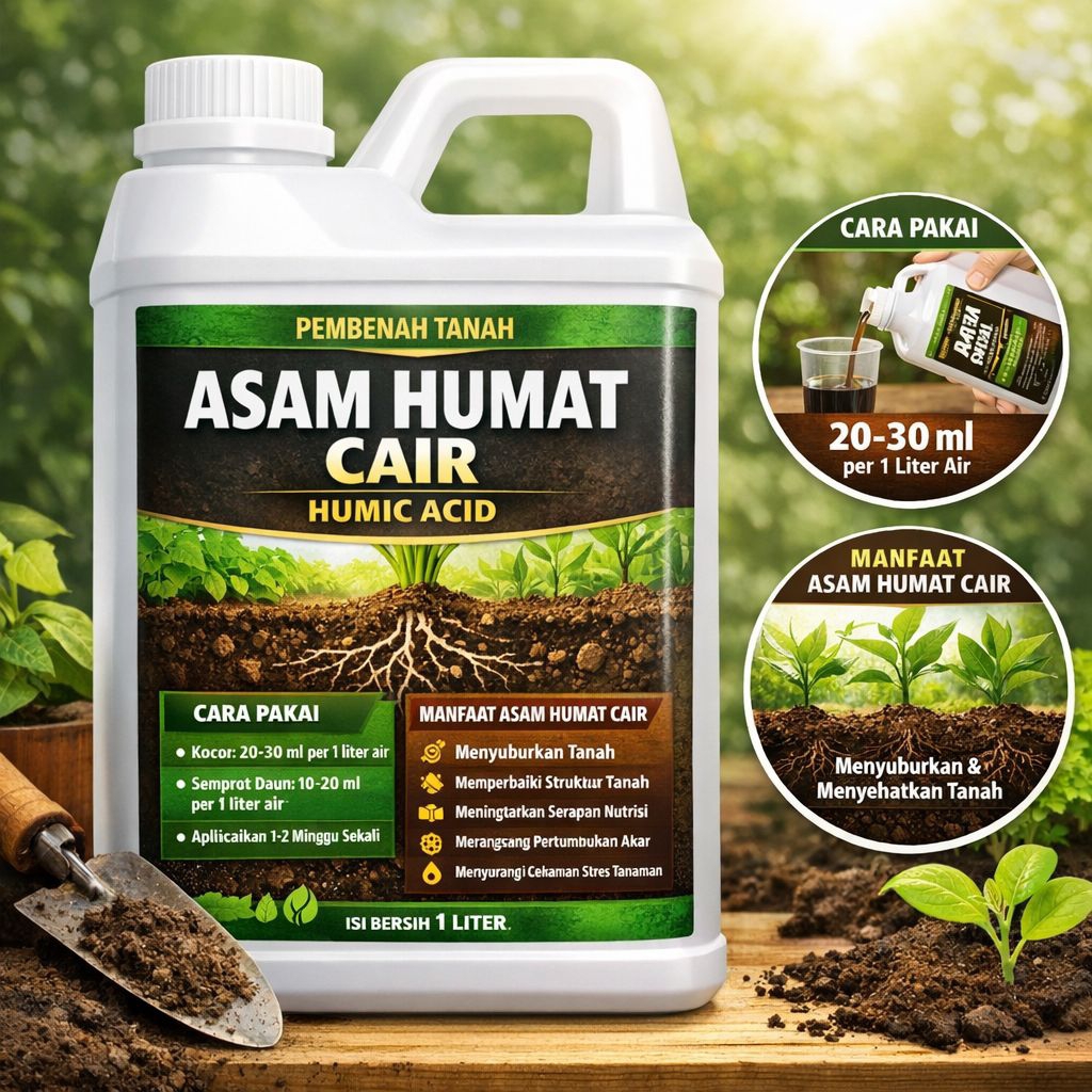 asam humat cair 1 liter asam humat acid cair 1liter