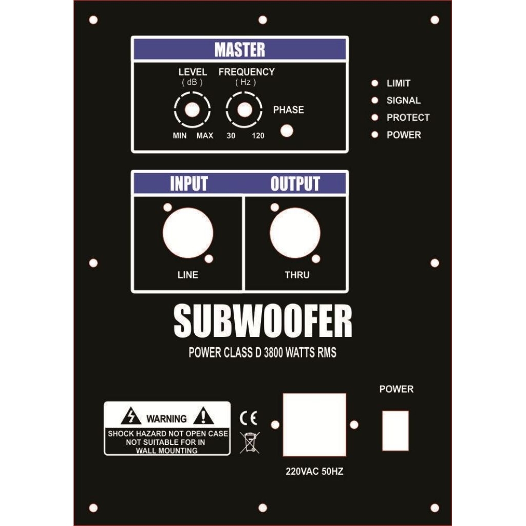 Plat Subwoofer Aktif 18x25cm