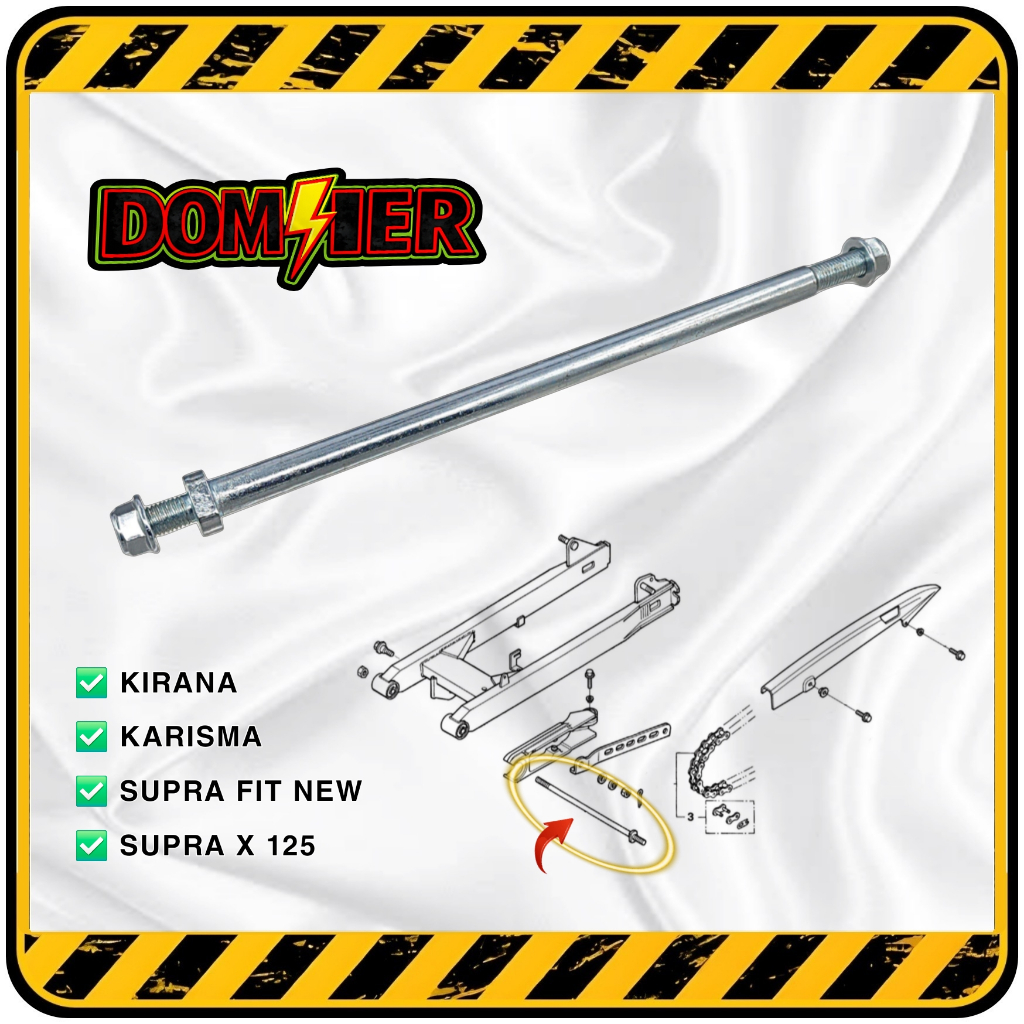Baut As Swingarm / Arm / Fork Tengah Honda KARISMA | SUPRA FIT NEW | SUPRA X 125 dsb