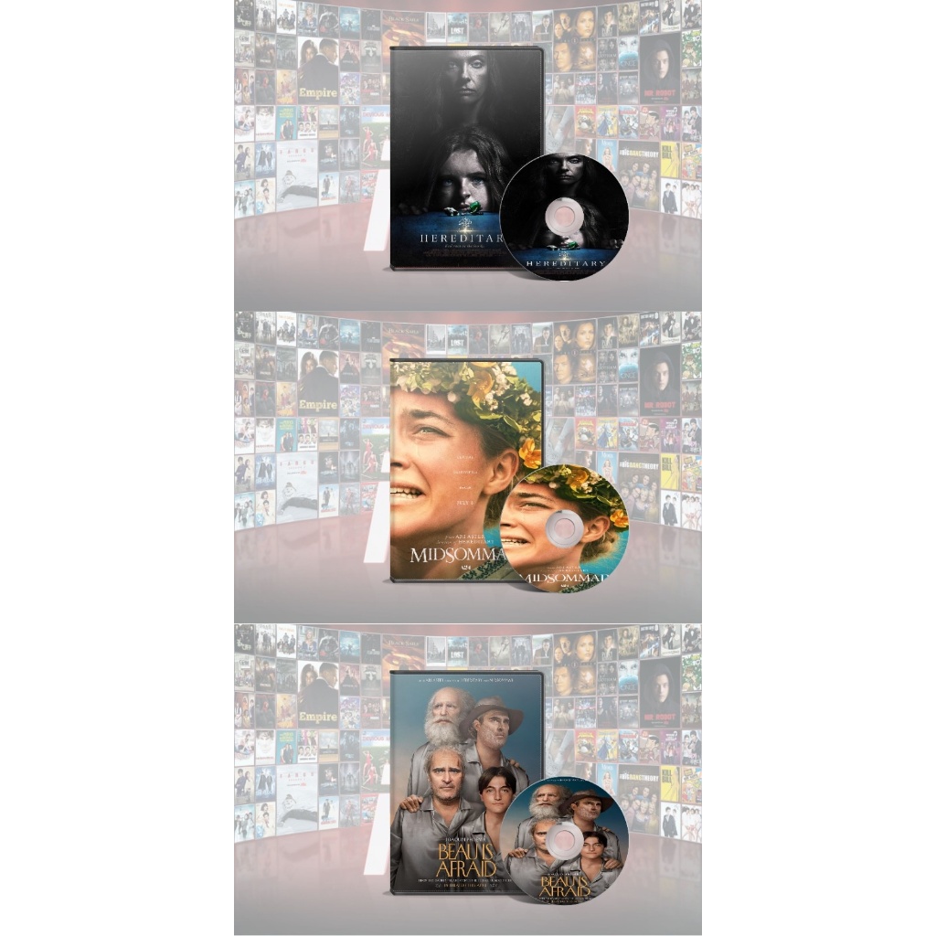 DVD Hereditary (2018) + DVD Midsommar (2019) + DVD Beau Is Afraid (2023)