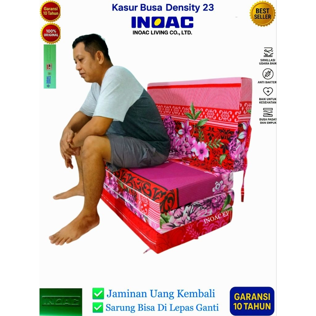 Kasur Lantai INOAC Lipat 4 Ukuran 200x90 | Tebal 30/25/20/15/10/5 cm | Single Untuk 1 Orang Cocok Un