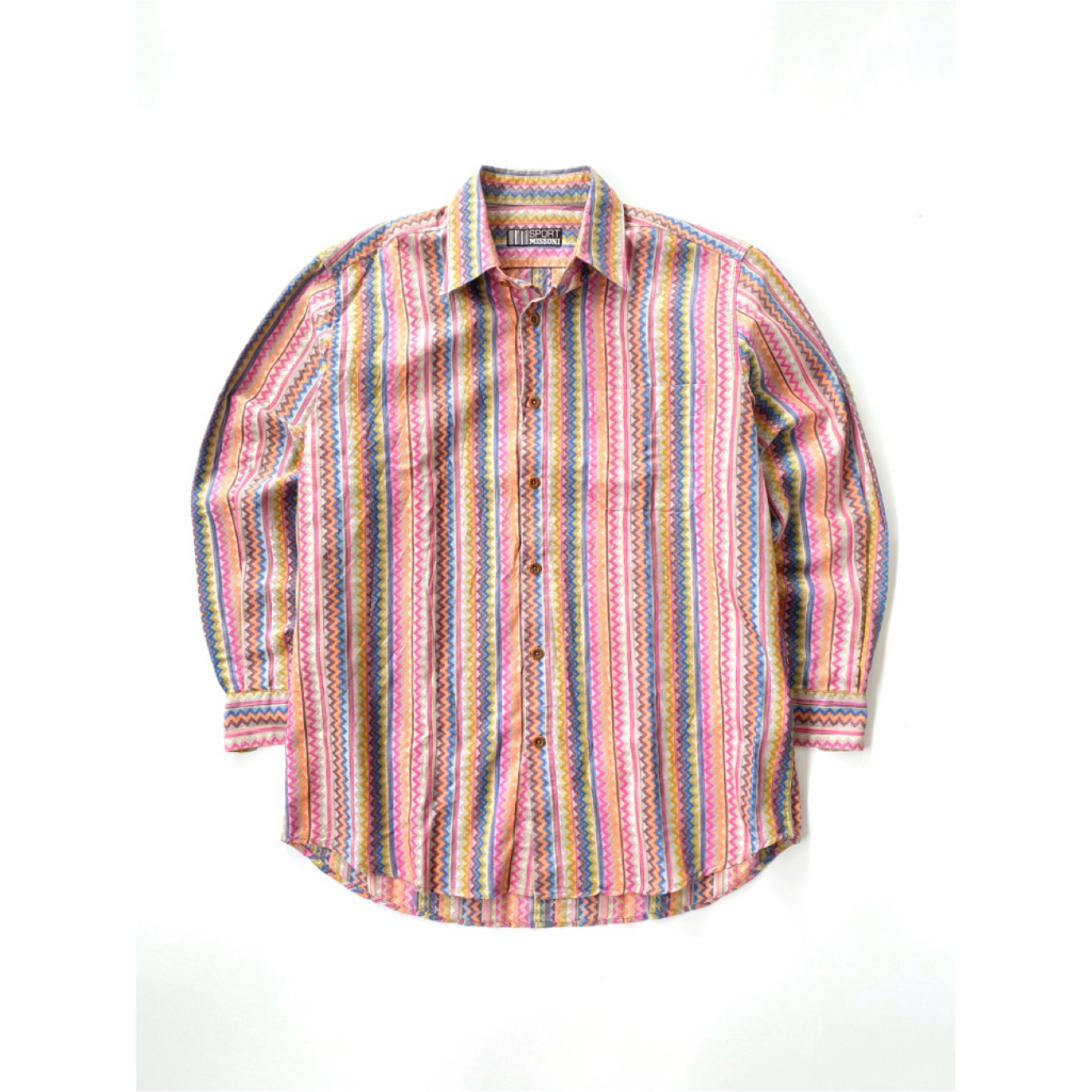 Vintage Missoni Sport Rainbow Striped Shirt