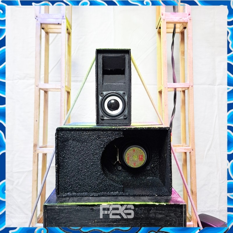 Miniatur sound system paket lengkap siap check sound tinggal bunyi box cobre brewog audio 3 inch sou