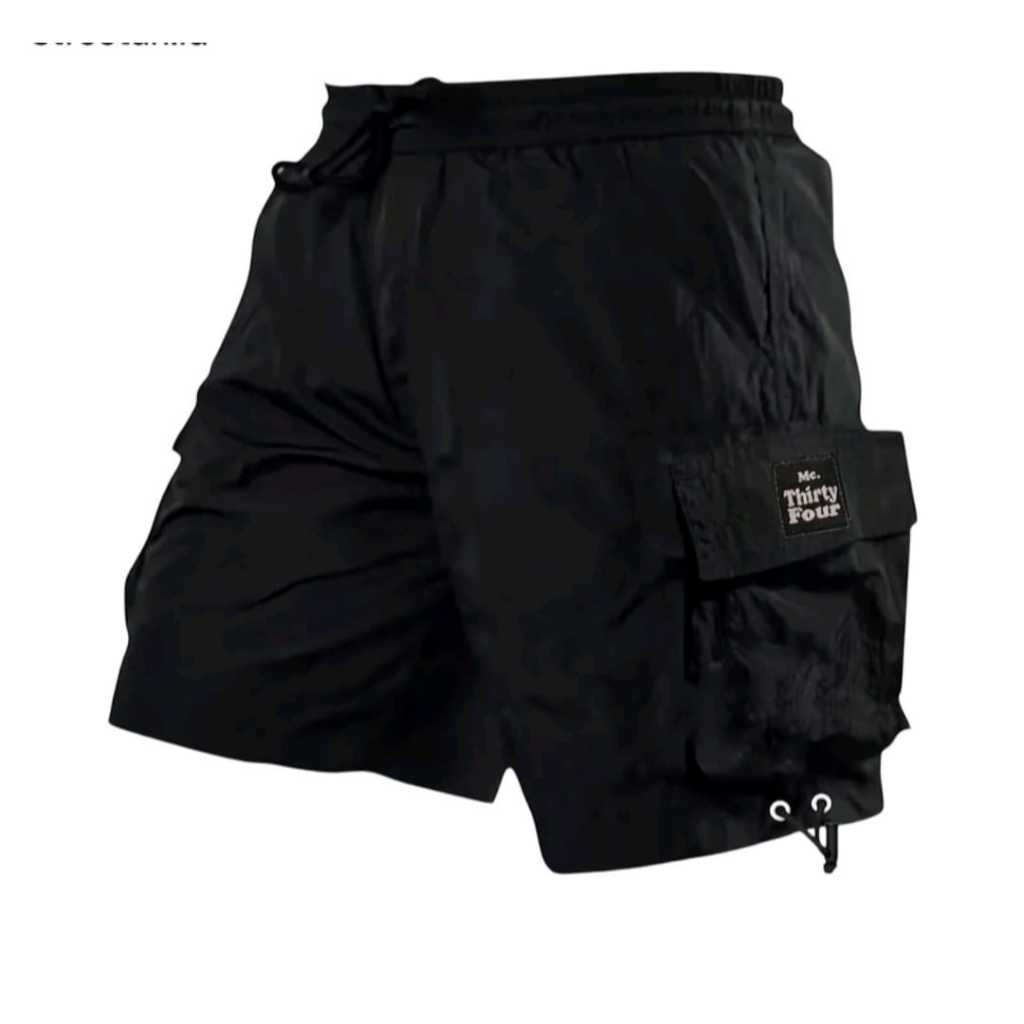 Celana Pendek Cargo Crinkle | Refinee | Cargo Crinkle Shorts Pants