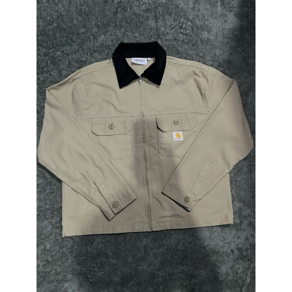 OUTER JACKET STREETWEAR CARHARTT MIRROR 1:1 ORIGINAL CANVAS - BEIGE KHAKI