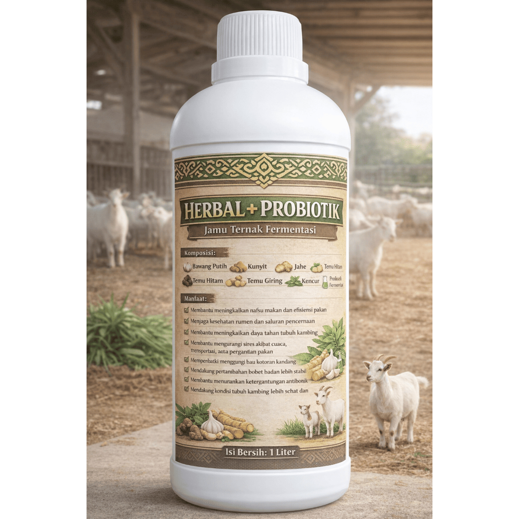 HERBAL + PROBIOTIK Jamu Ternak Fermentasi untuk Kambing