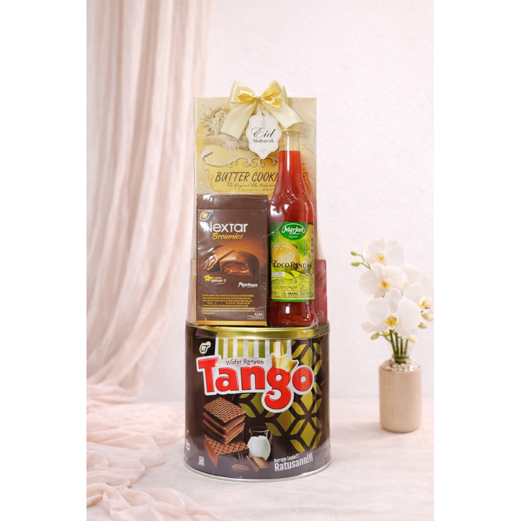 Orchid Series Hampers Lebaran Kue Kering 600ml | Parcel Lebaran Tas Mika Transparan | Hampers Lebara
