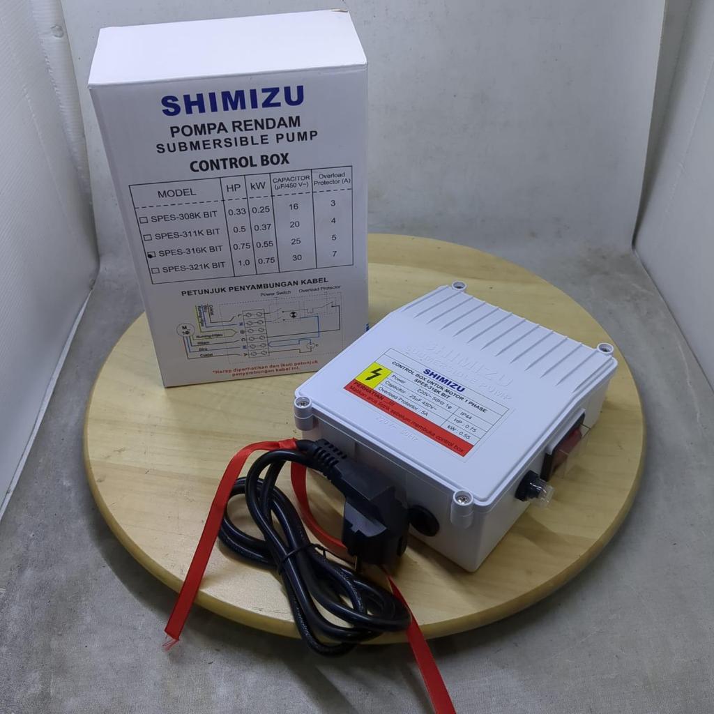 CONTROL BOX SHIMIZU 3/4 HP 0.75 HP Control Box Shimizu SPES-316K BIT 0,75hp 220v | submersible kontr