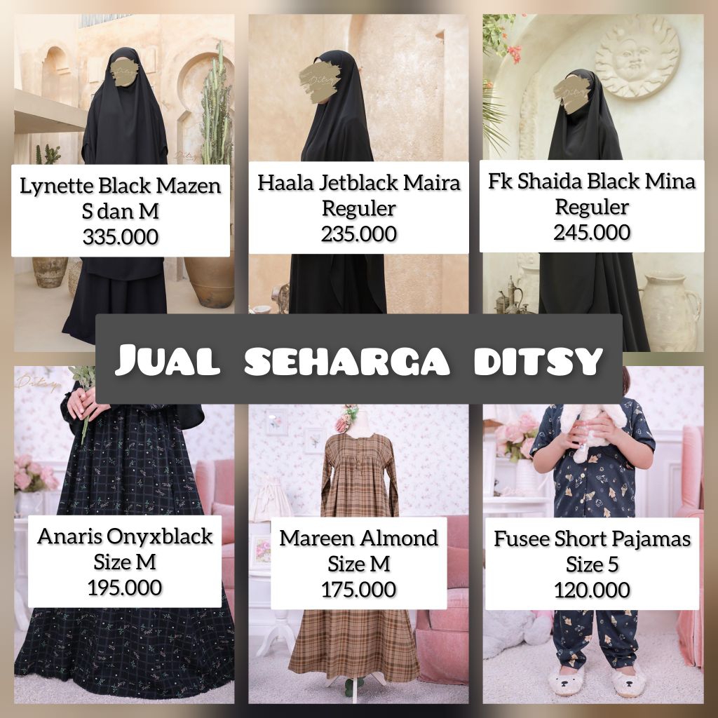Ditsy Moslem Luya, Lynette, Leona, Leilani, Shaida Khimar dan Haala Khimar Ditsy Ditsyofficial