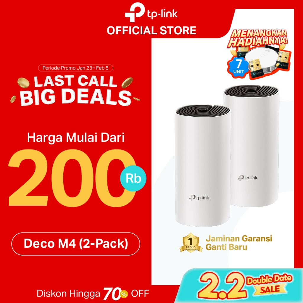 TP-Link Deco M4 | 2 Pack |  AC1200 Mesh WiFi System | WiFi 5 1200Mbps | Dual Band Router | Gigabit