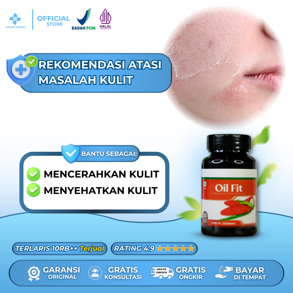 KAPSUL OIL FIT 100% Obat Herbal Alami - Membantu Mencerahkan & Menyehatkan Kulit