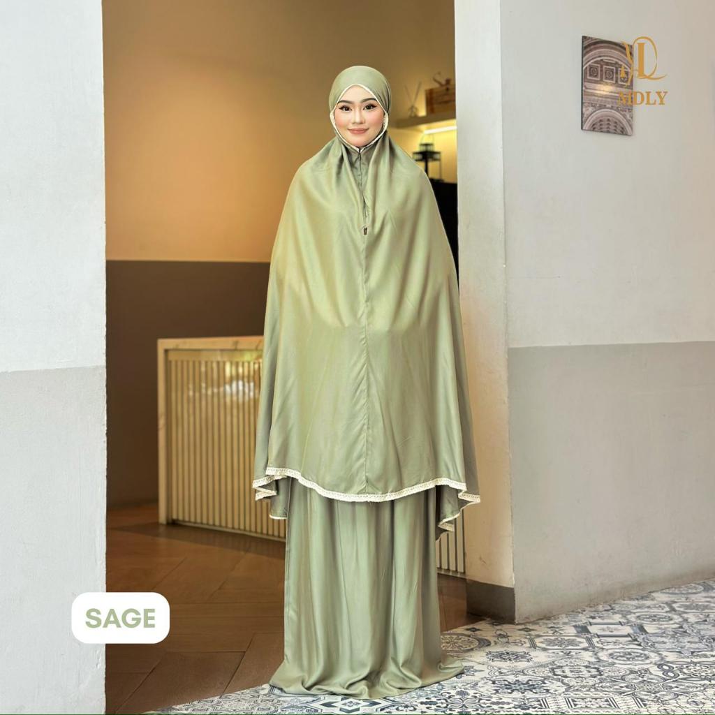 MDLY Rukuh Mukena Alia Prayer Set  Fashion Perlengkapan Sholat Wanita muslim Bahan Rayon