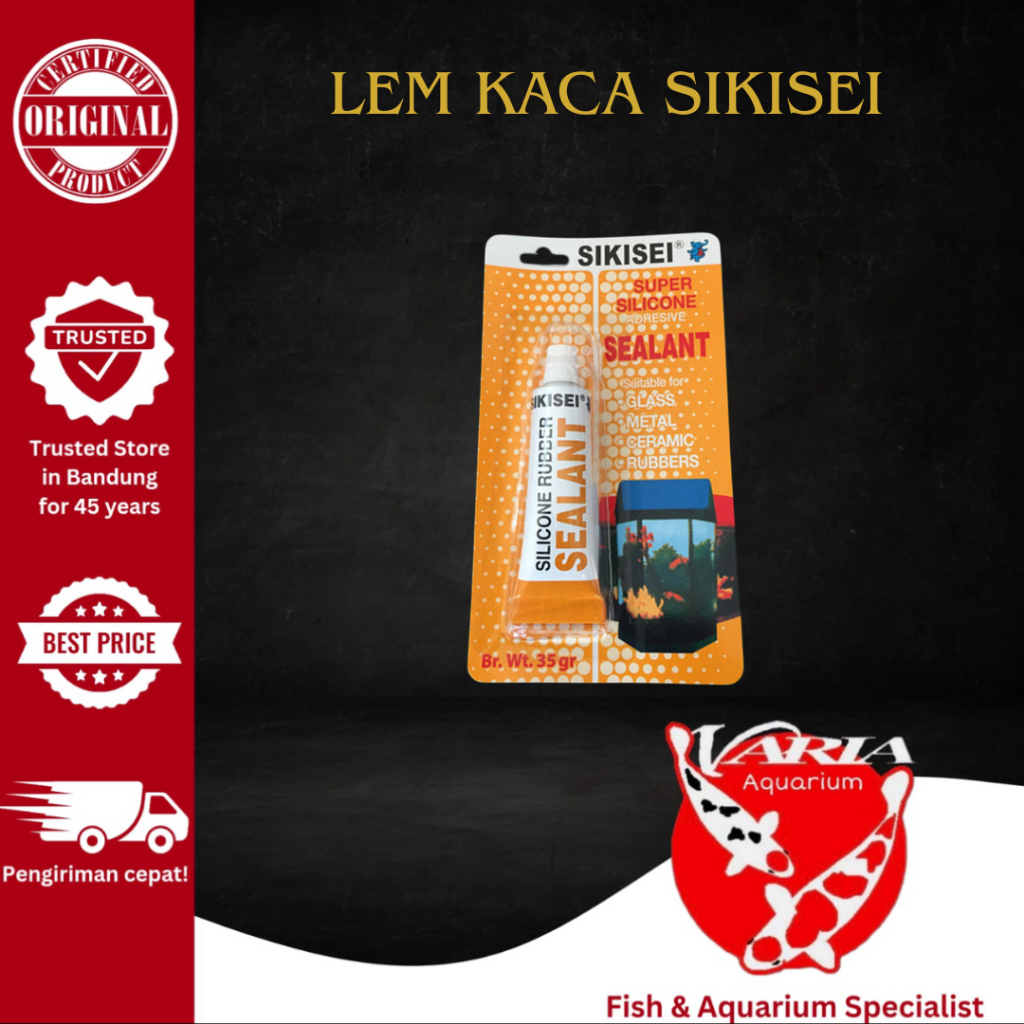 Lem Kaca Aquarium Sikisei 35gr 85gr Lem Sealant Aquarium Sikisei 35 gr 85 gr