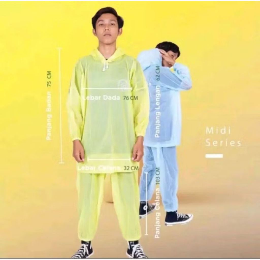 Jas hujan Elephant Midi jas hujan ponco celana