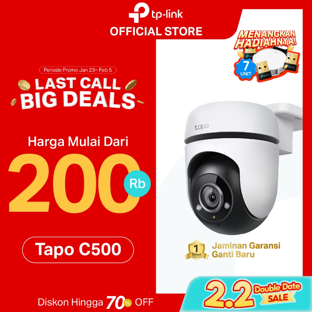TP-Link Tapo C500 | 1080P Kamera CCTV Outdoor | PTZ IP WiFi Camera | 2MP HD | Waterproof | Video