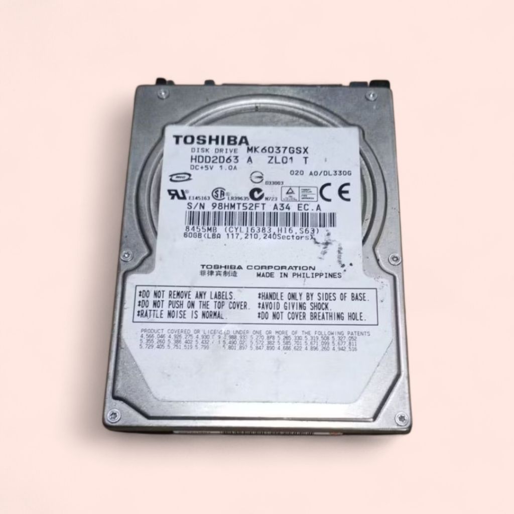 HDD Hardisk Laptop 60GB & 40GB 100%
