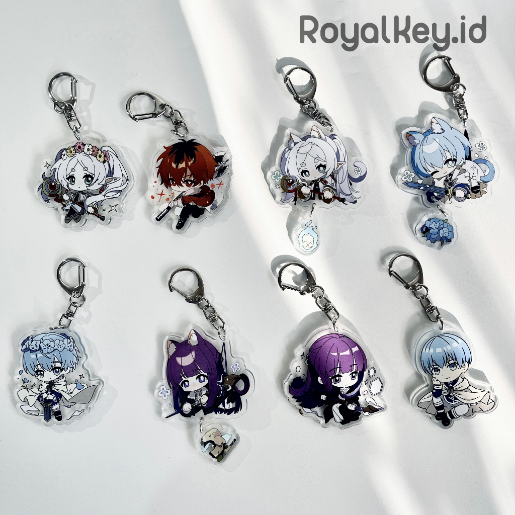 RoyalKey.id | Gantungan Kunci Anime Sousou no Frieren Beyond Journey’s End Chibi Akrilik Bening Tran