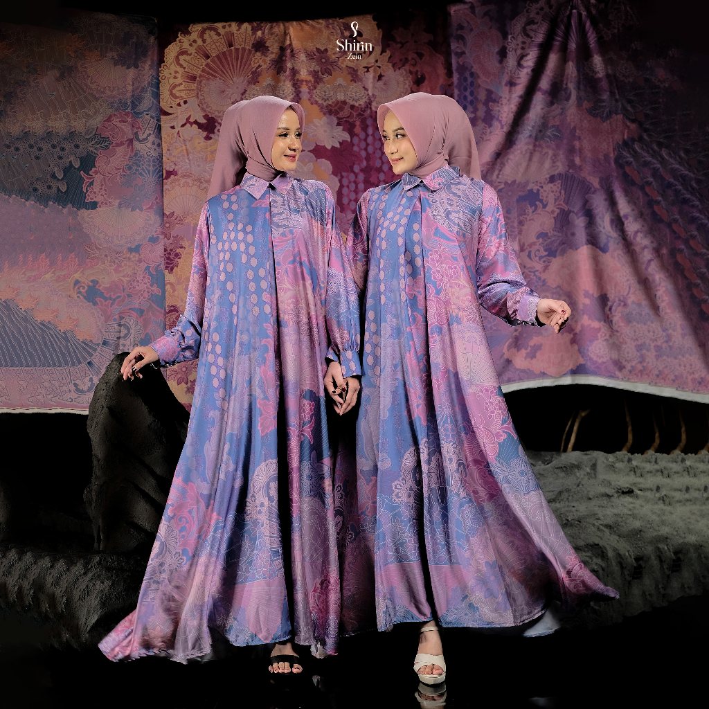 Shirin Zein - Gamis Etnik Motif Batik Mewah Elegan Dress Terbaru Series Lasem