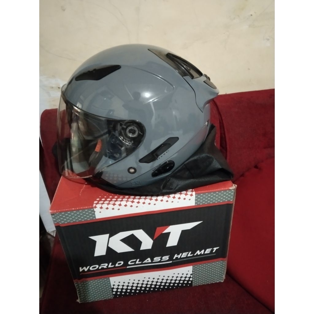 Helm kyt galaxy flat r abu glossy second