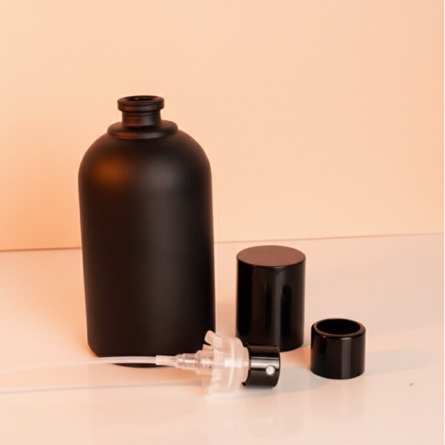 Botol parfum LLB Hitam 50ml Kaca Tebal Spray Semi Press