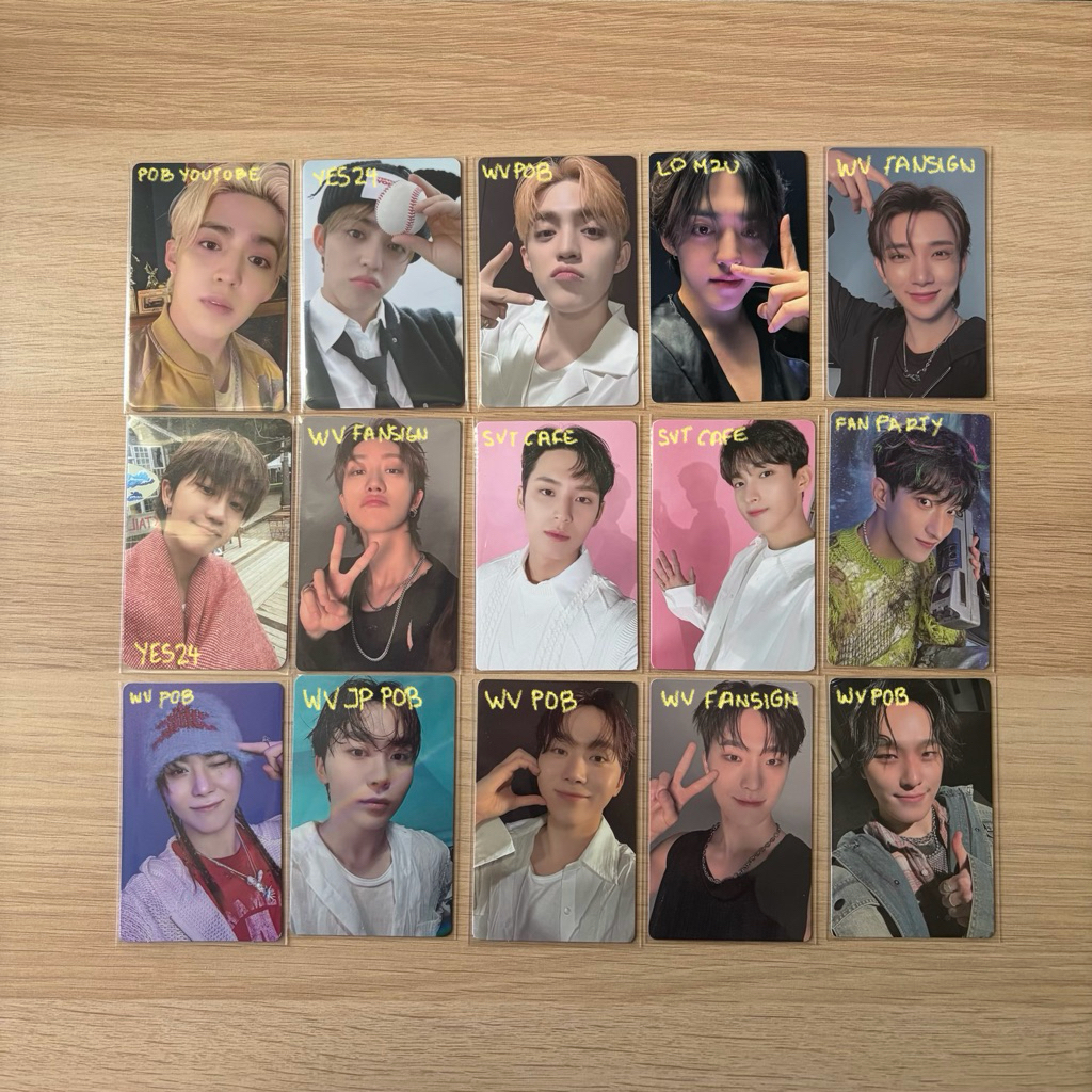 PC PHOTOCARD SEVENTEEN POB LD WEVERSE CAFE M2U SCOUPS JOSHUA THE 8 MINGYU DOKYEOM SEUNGKWAN DINO