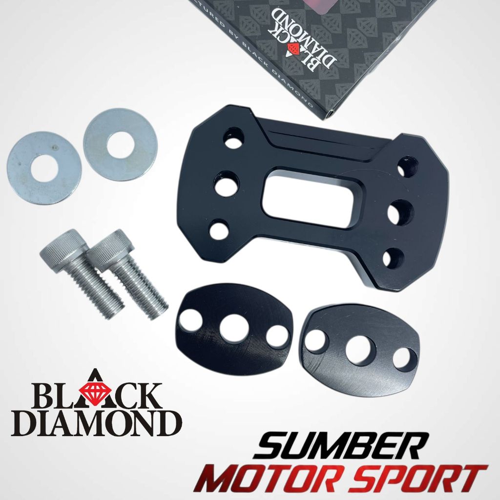 BREKET DUDUKAN STANG JEPIT MOTOR ADV 150/ ADV 160 FULL CNC BLACK DIAMOND