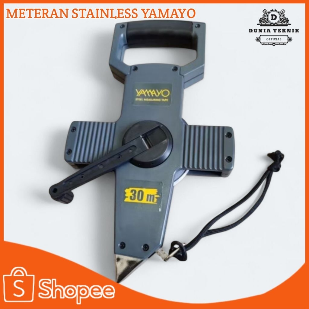 Meteran Roll YAMAYO Stainless Steel Measuring Tape 30 Meter Meteran Gulung Tancap Original YAMAYO