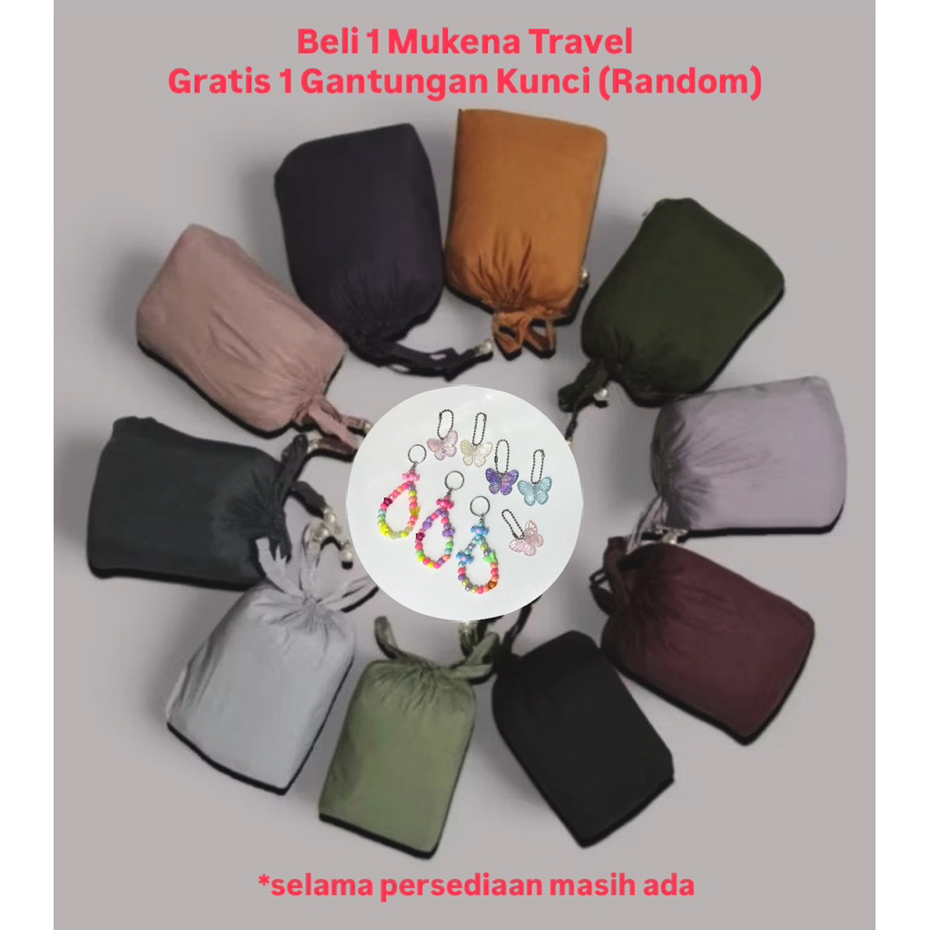 MUKENA PARASUT MINI POUCH| MUKENA TRAVELER MINI | MUKENA MINI PARASUT KOREA | MUKENA TRAVEL SIMPLE |