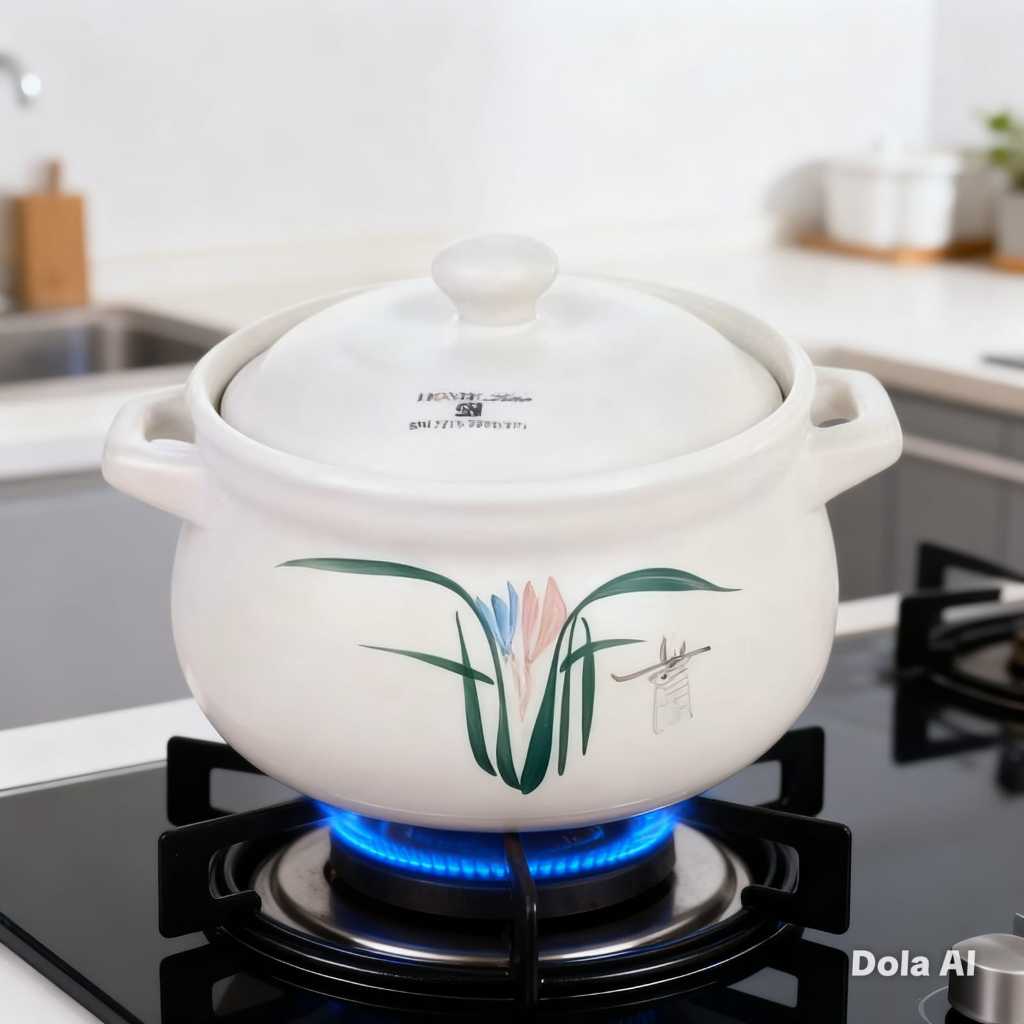 Panci Masak keramik Sapo Pendek Ceper Tebal Tahan Panas