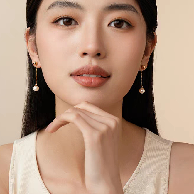 Anting Tusuk Mutiara Anting Wanita Anting Mutiara Anting Titanium Anting Panjang