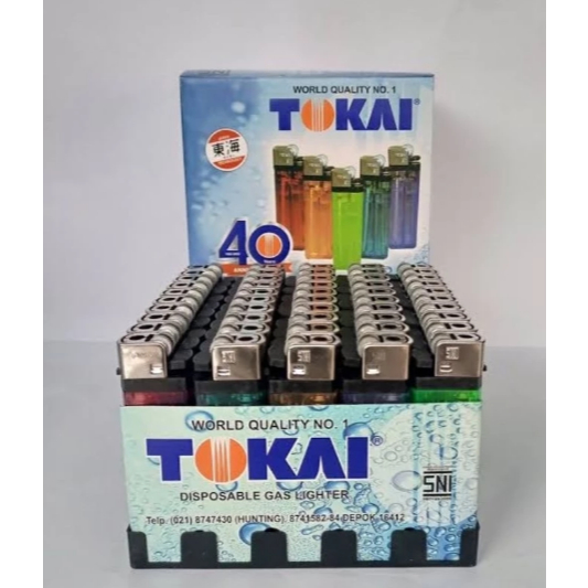[1 Pack isi 50 pcs] Korek Api Gas Tokai 1 Box isi 50 Pcs - Lighter Kualitas Premium