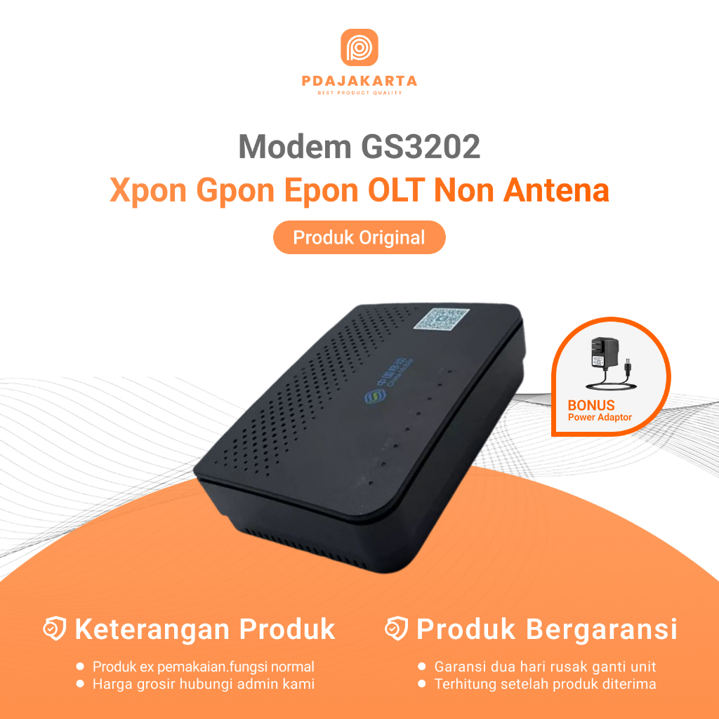 Modem Xpon GS3202 Gpon Epon OLT | Modem Bekas Original Bonus Adaptor