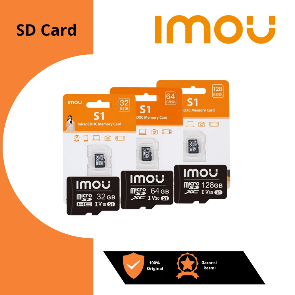 Kartu Memory 128GB Micro SD Imou Class10 Memory Card 64GB Memori CCTV MMC HP 256GB