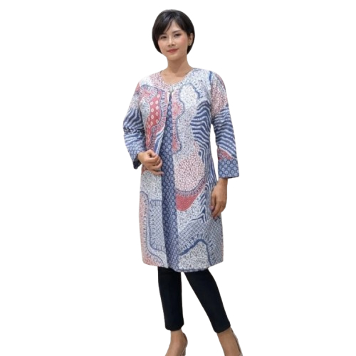 TUNIK JUMBO BATIK PINK-BIRU