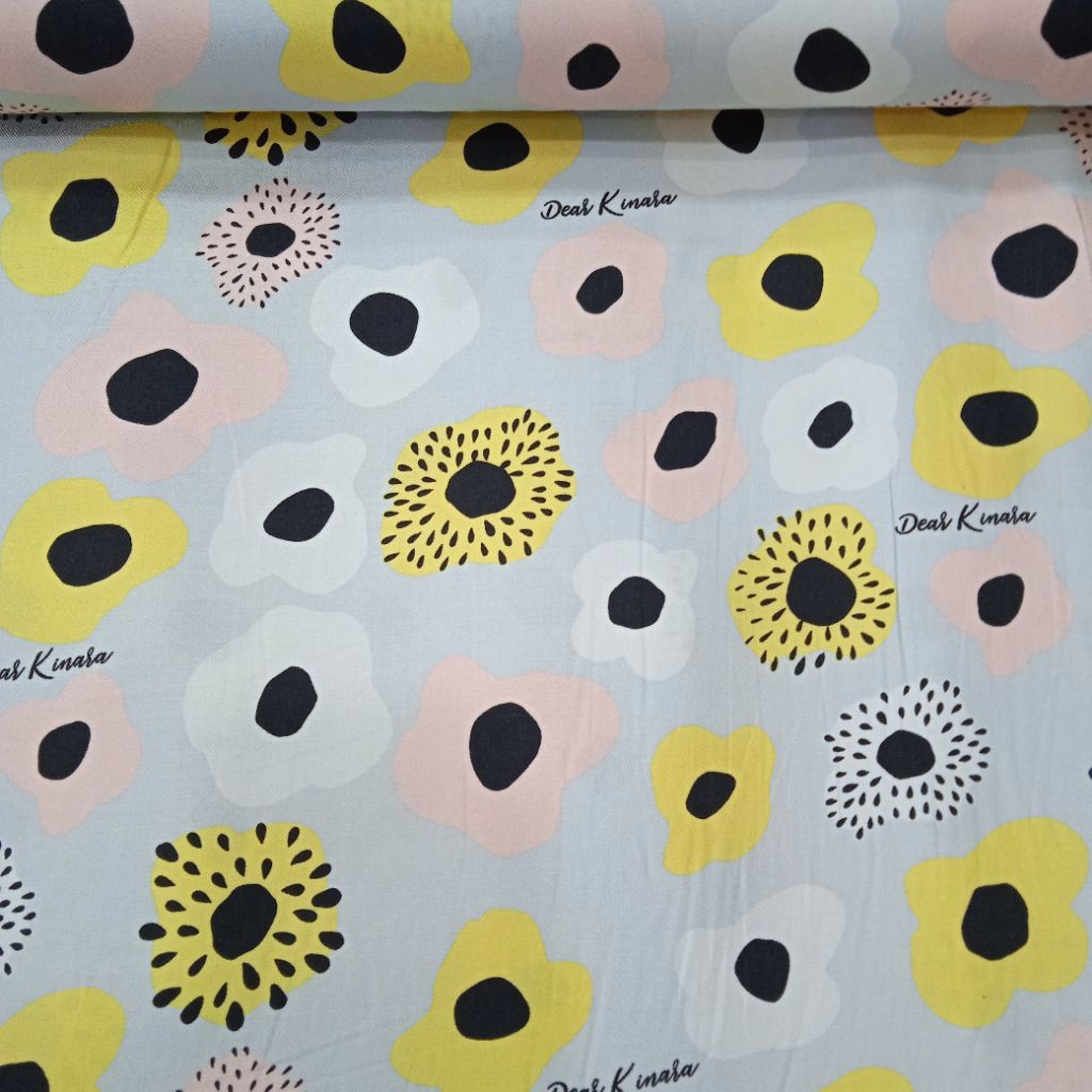 NEW MOTIF TERBARU KAIN KATUN RAYON TWILL BUNGA MATAHARI ORIGINAL