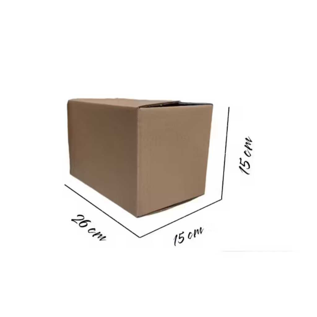 Kardus Karton Box Ukuran 26x15x15 ST Single Wall Polos Untuk Packing Souvenir dll