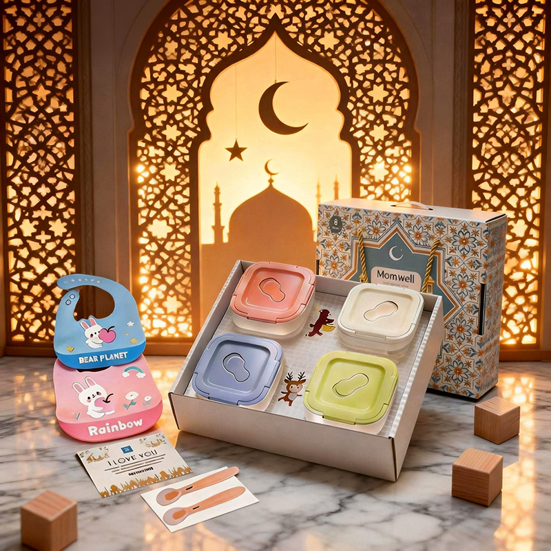 Momwell 8 in 1 Paket Mangkok MPASI Ramadan Hampers Bayi Spesial Ramadhan