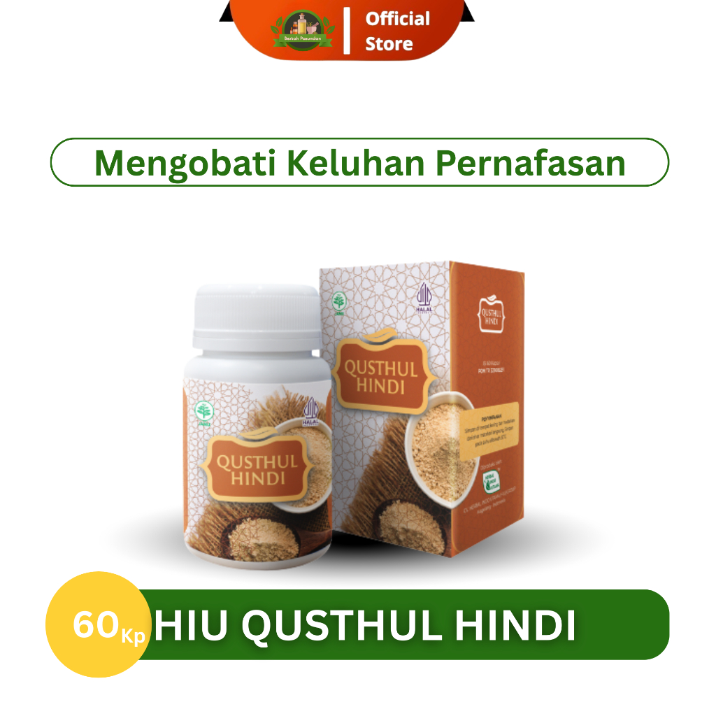 Kapsul Ekstrak Qusthul Hindi HIU isi 60 Kapsul