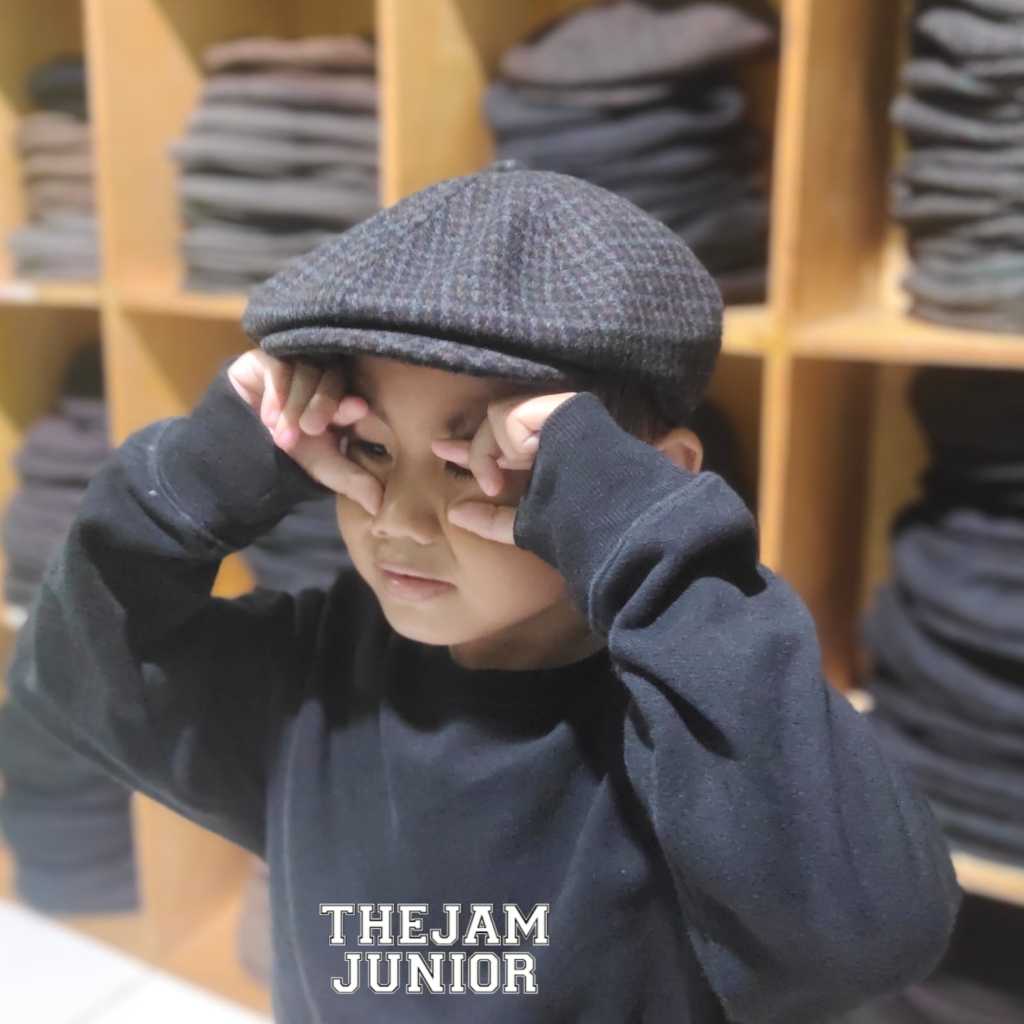 Thejam.Topi anak pria wanita | Newsboy Cap Kids Wool Tweed