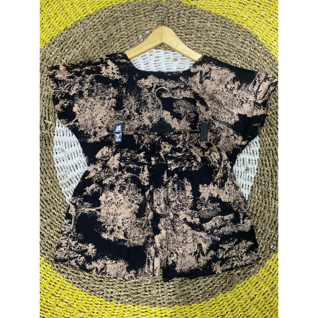 the uwais one set rayon premium setelan celana pendek wanita baju tidur dan santai